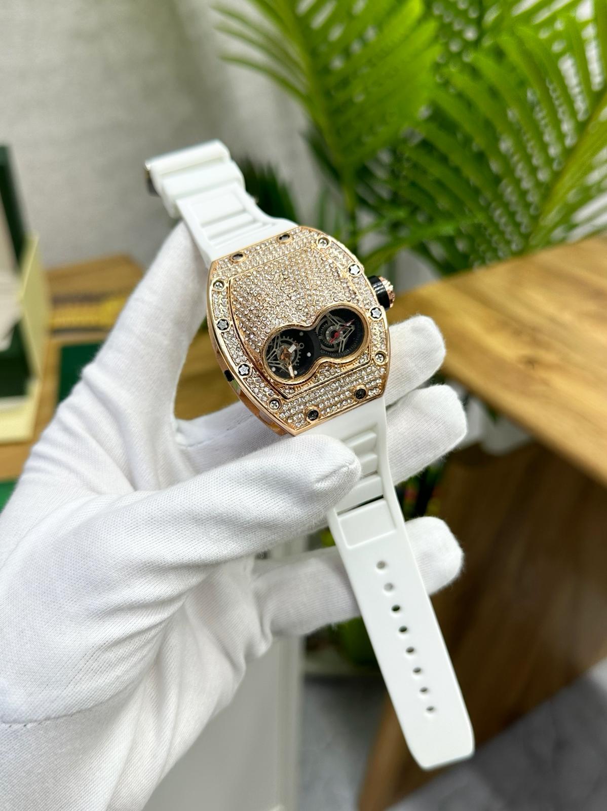 RICHARD MILLE WHITE FULL DIAMOND ICED