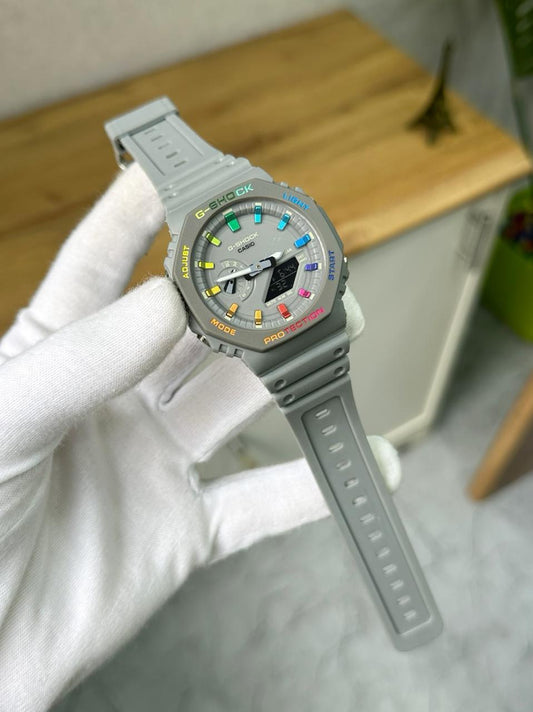 G SHOCK GA 2100 Grey rainbow