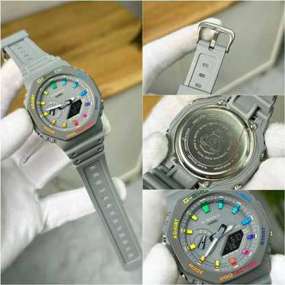 G SHOCK GA 2100 Grey rainbow