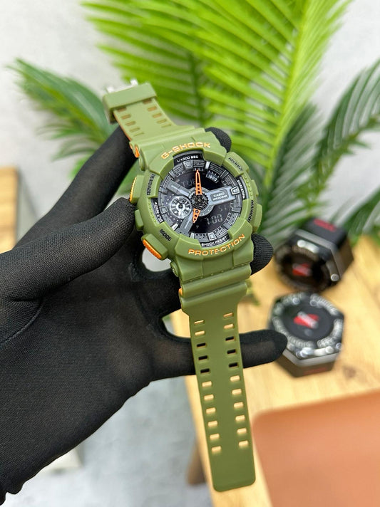 G SHOCK GA 110 green orange