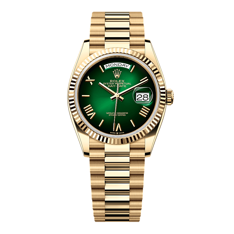 Rolex Day-Date Gold Green Ombre(With og box)