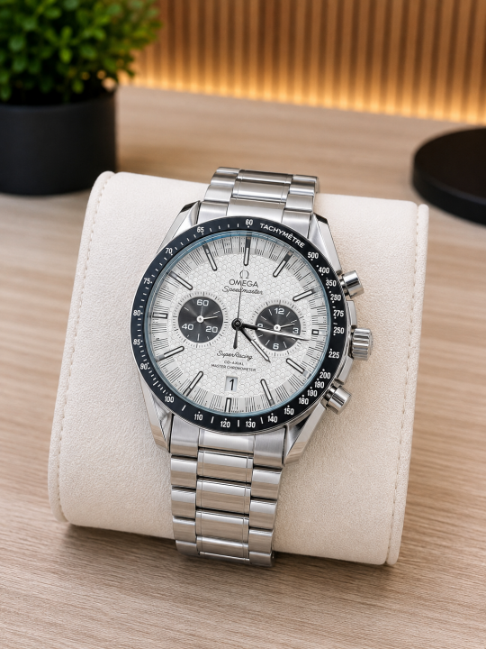 Omega Speedmaster Chronometer Silver Black AT435