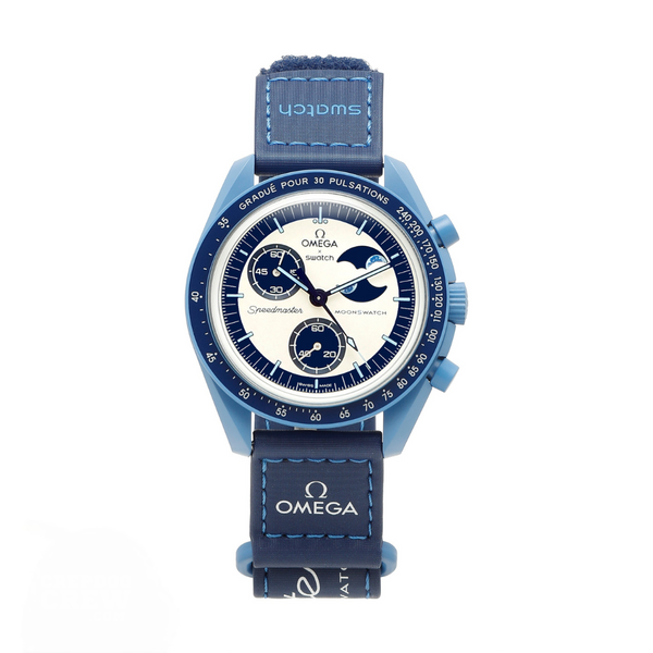 Omega X Swatch Bioceramic Moonswatch Mission to the Super Blue Moonphase